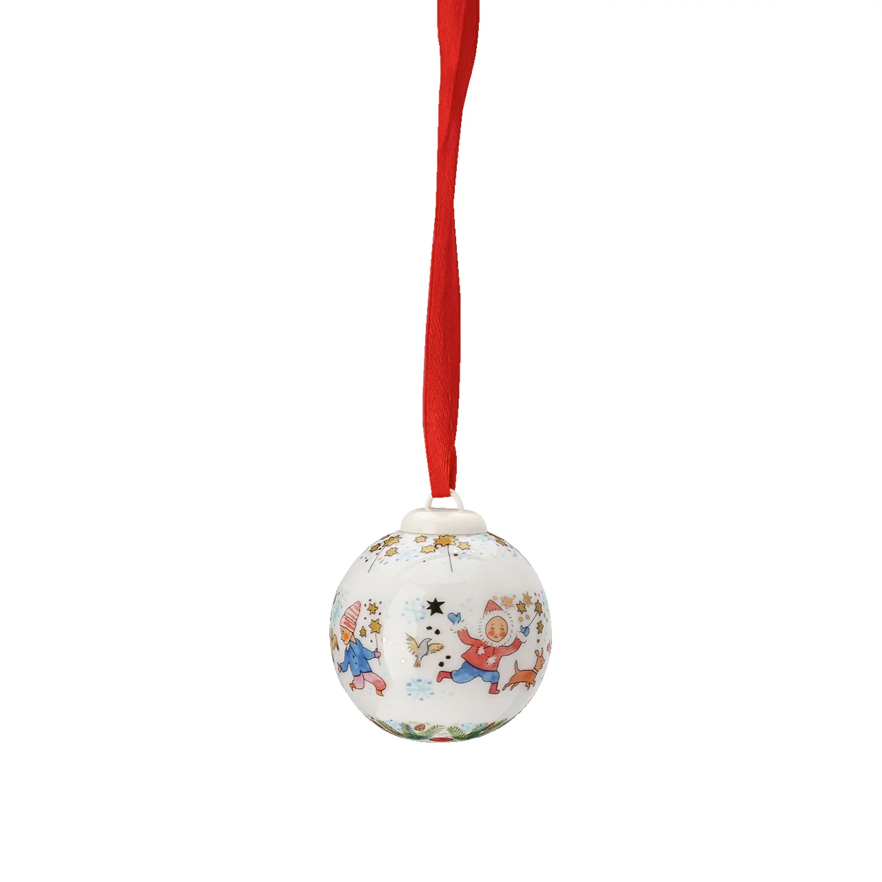 Porcelánová ozdoba mini koule motiv Veselé děti, Christmas Sounds, Ø 4,5 cm Rosenthal