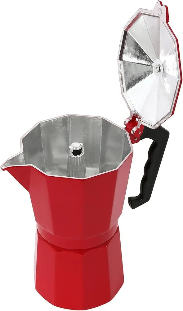 Kávovar espressa Classico Moka na 1 šálek - 50 ml metalická červená Cilio
