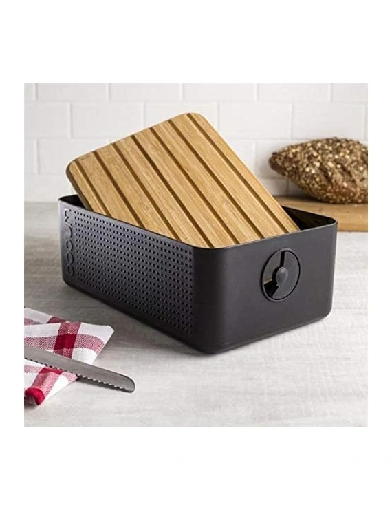 Chlebník s prkénkem BISTRO červený BODUM