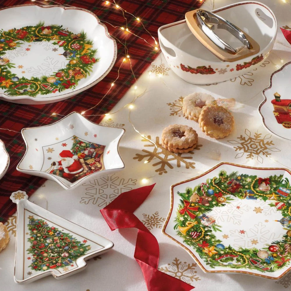 Porcelánový tác na noze CHRISTMAS 21cm BRANDANI