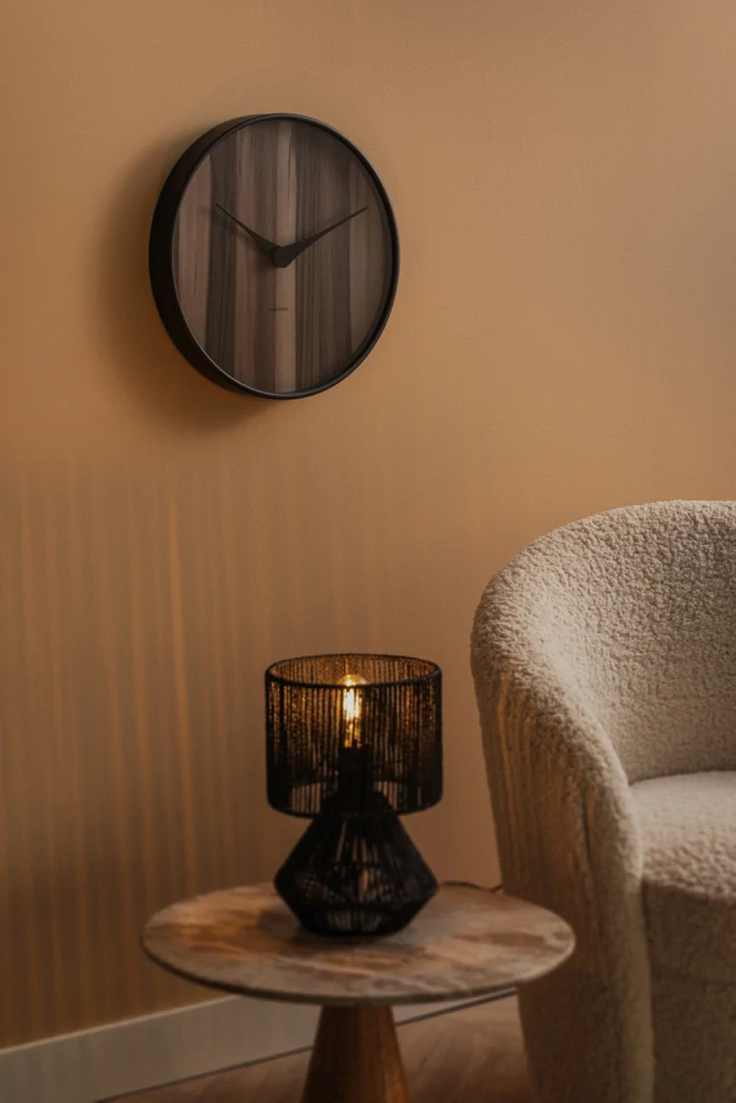 Nástěnné hodiny Wood Melange 40cm tmavé dřevo KARLSSON