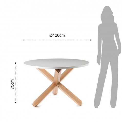 Jídelní stůl kulatý 120cm FRISIA TOMASUCCI