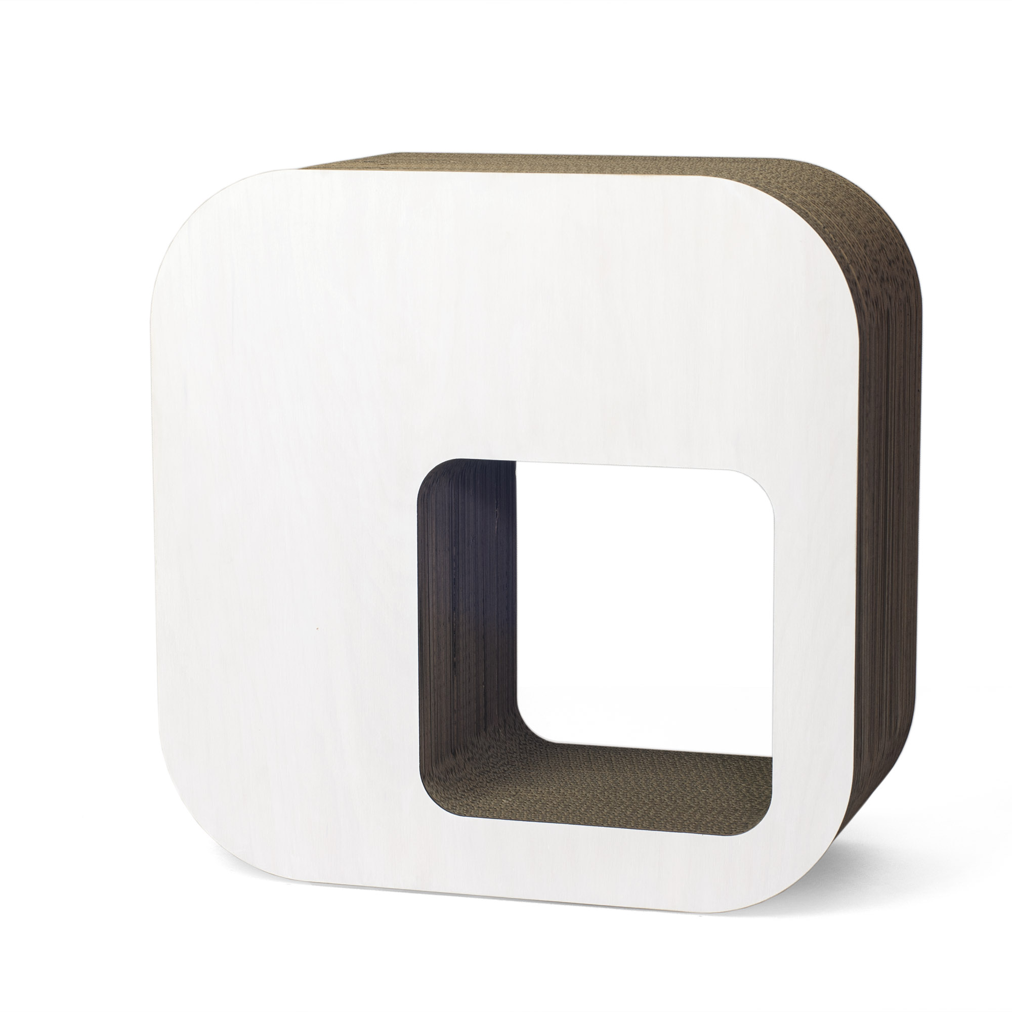 Sedák, stolička, sedátko bílé z recyklovaného kartonu- KARTOONS