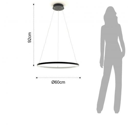 Lustr RING LED 60x92cm Tomasucci