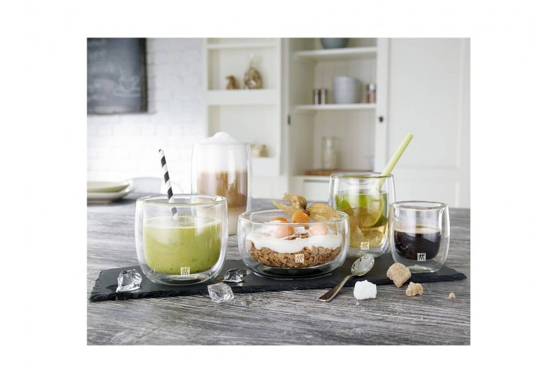 Sorrento dvoustěnná sklenice na Cappuccino s uchem 450ml 2 ks Zwilling