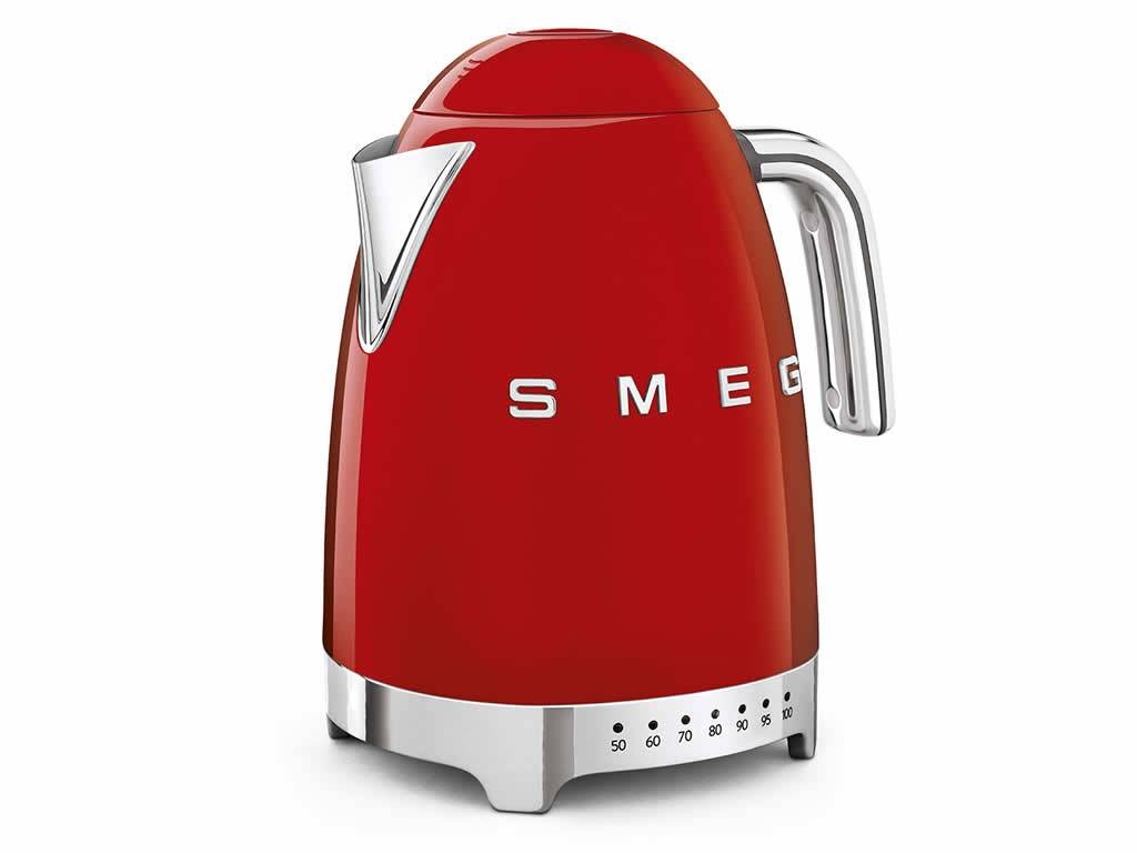 Rychlovarná konvice Smeg 50´s Retro Style s regulací teploty, červená