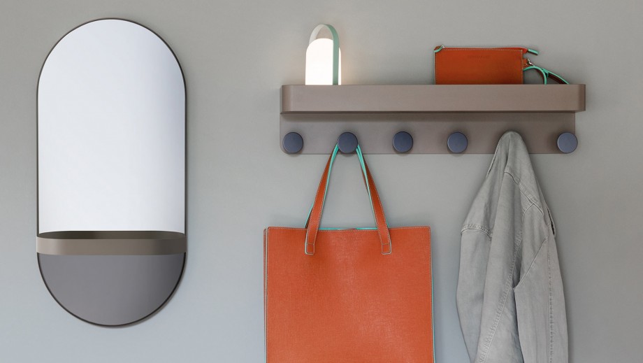 Nástěnné zrcadlo s poličkou No.3 REMEMBER