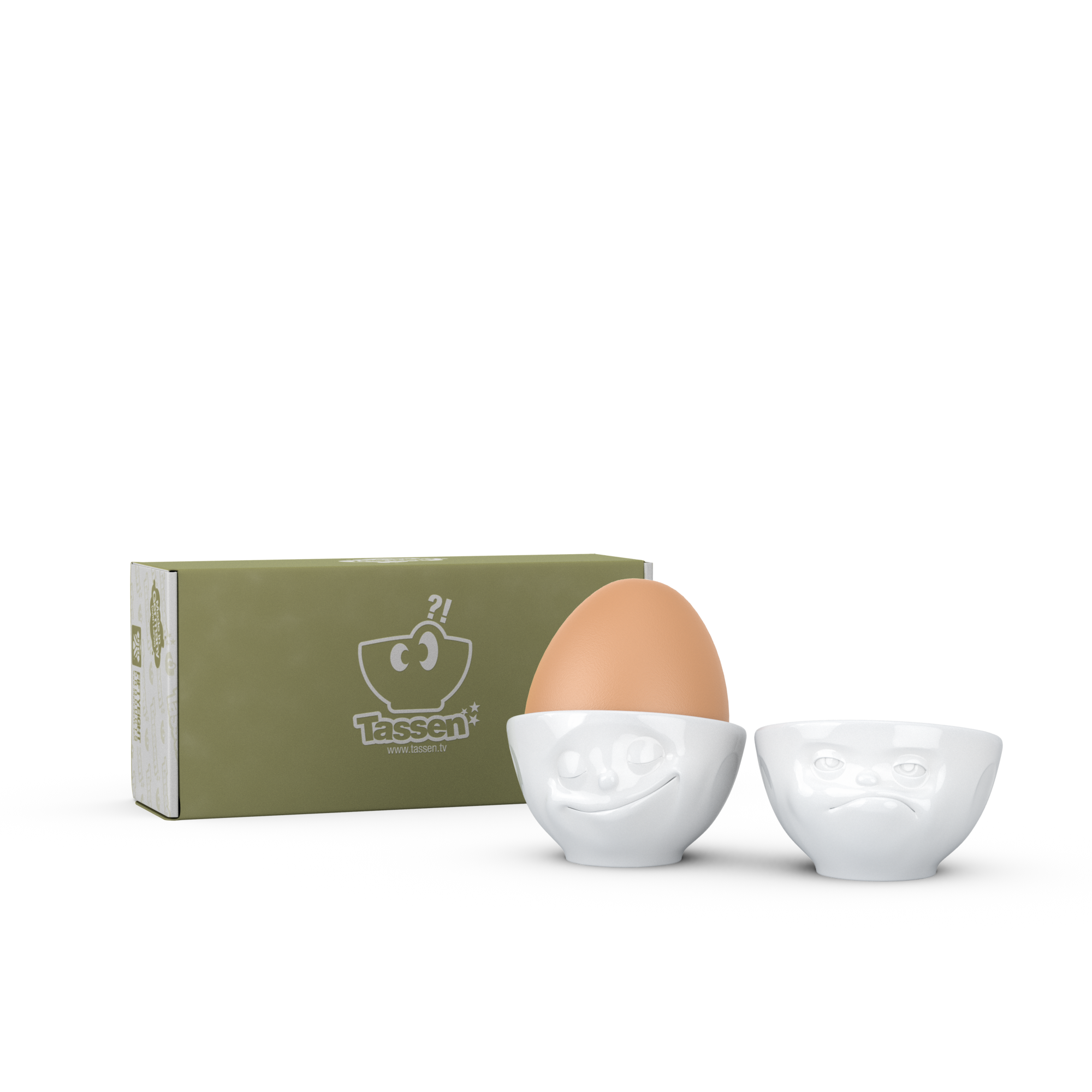 Šťastný a zamyšlený set 2ks na vajíčko, omáčky No.3 58products