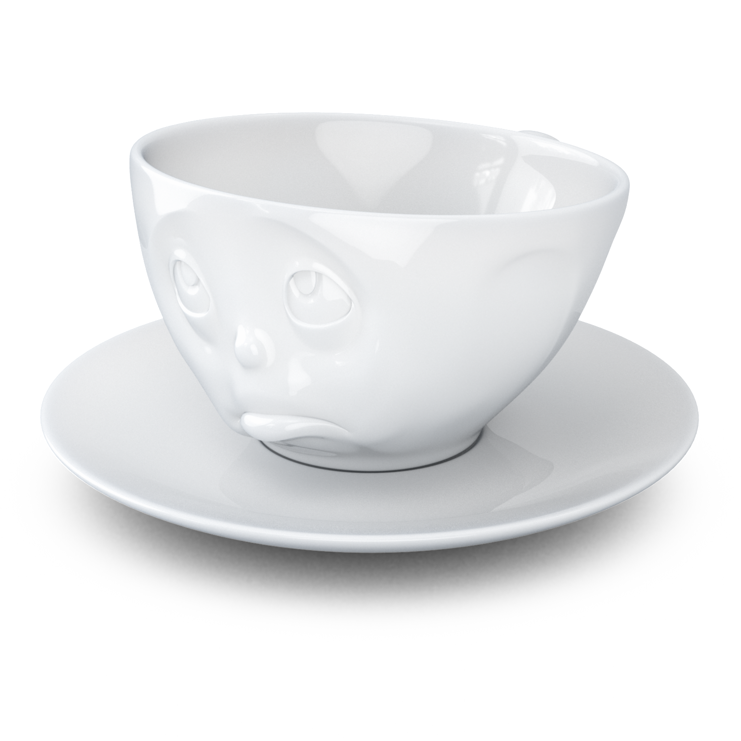 Smutný šálek a podšálek na kávu, cappuccino, čaj 200 ml, 58products