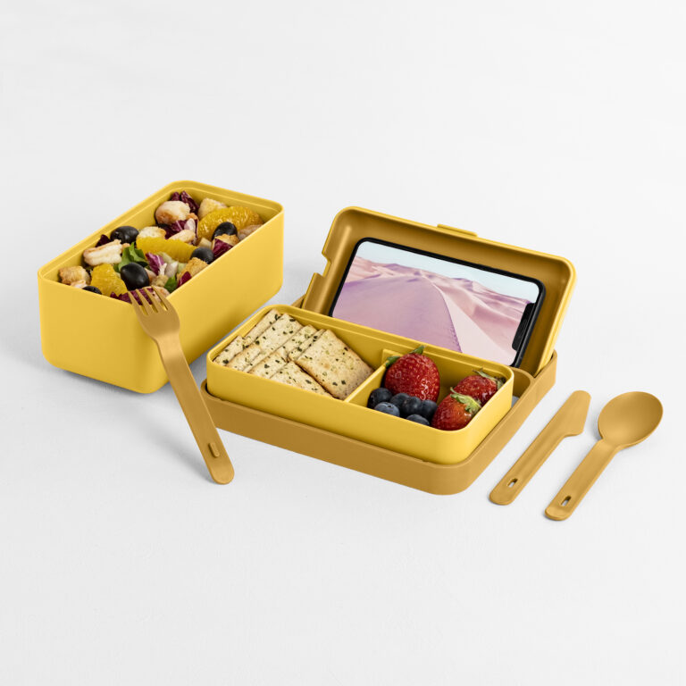 Box na obědy 2 patra BAULETTO žlutý Blim+