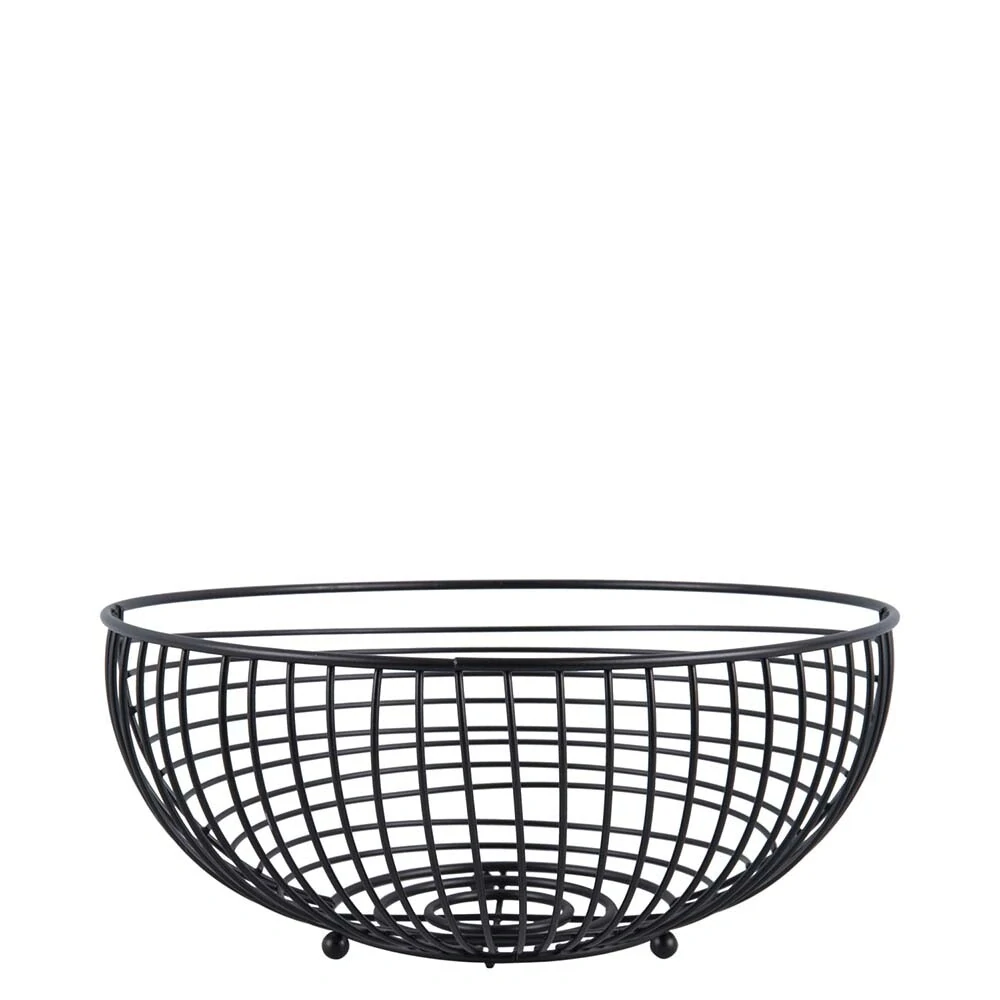 Koš na ovoce Crossways iron matný černý 28cm Present Time