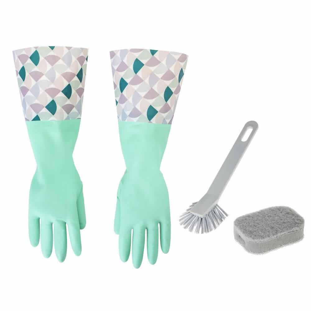 3 dilný set - rukavice, houba a kartač Essential VIGAR