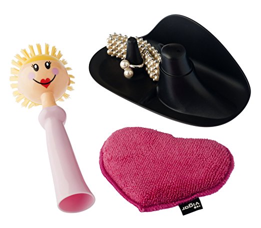 Set FLAVIA kartáč panenka na mytí nádobí + houba ve stojanku DOLLS VIGAR