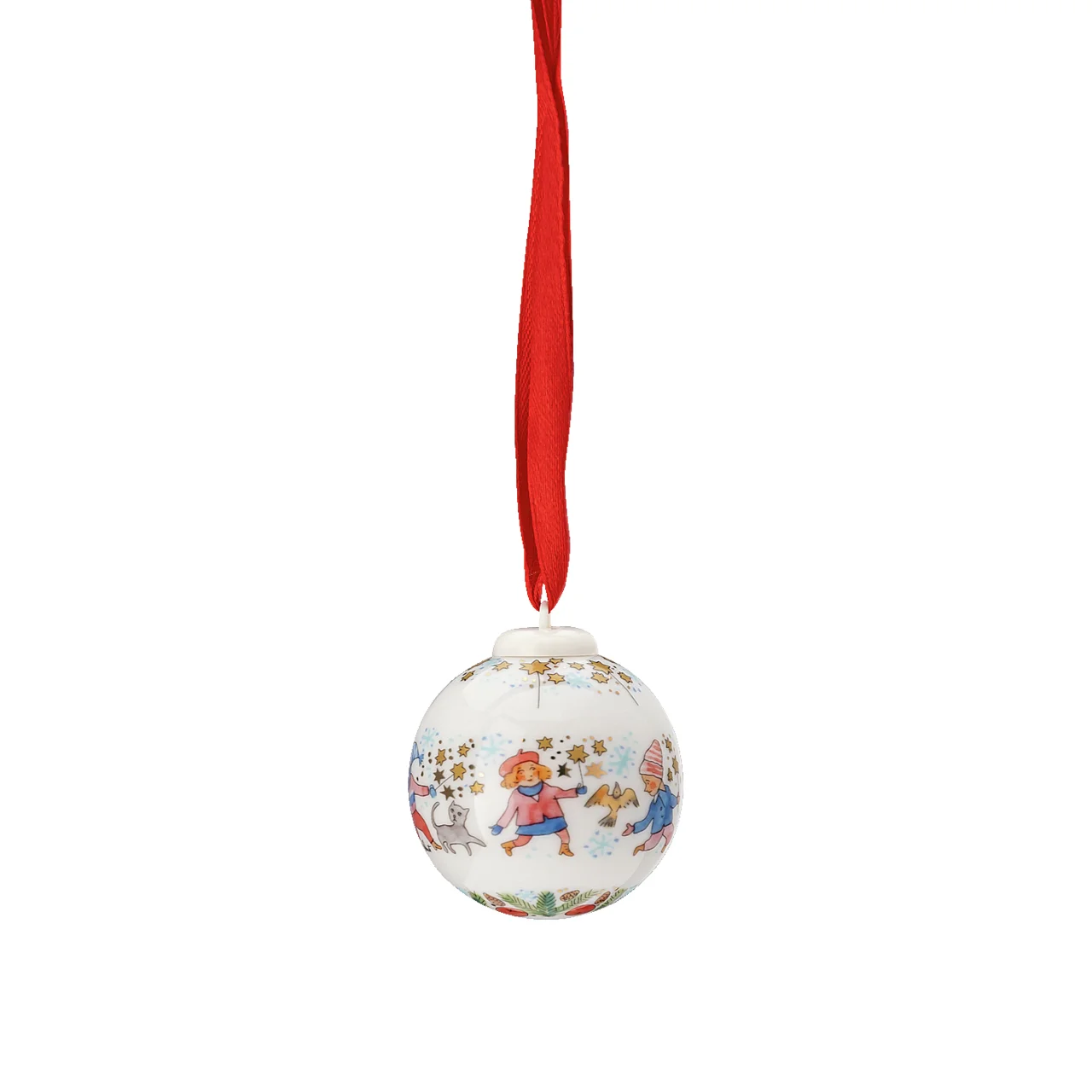 Porcelánová ozdoba mini koule motiv Veselé děti, Christmas Sounds, Ø 4,5 cm Rosenthal