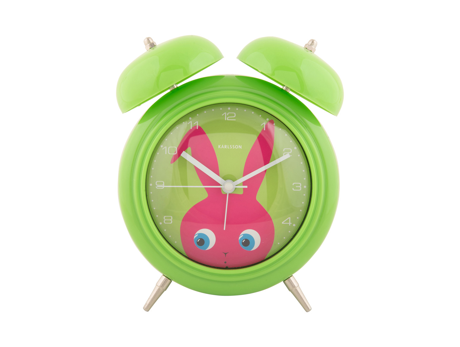 Dětský budík Zajíc Bunny zelený KARLSSON