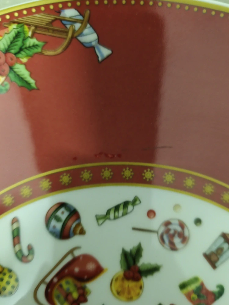 vada-Talíř/tác na cukroví 30,5 cm CHICCHI E BALOCCHI červený BRANDANI