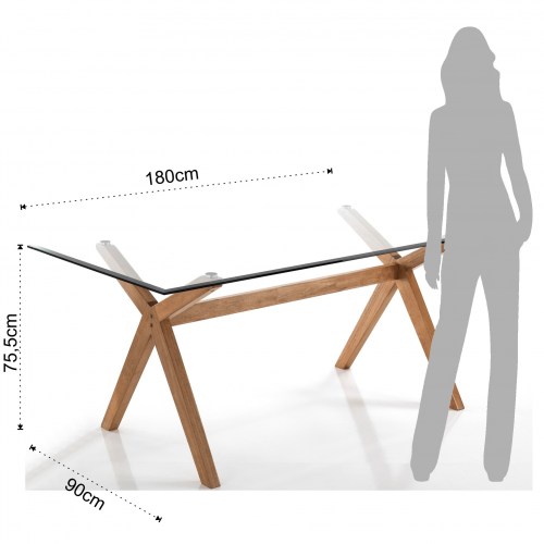Jídelní stůl KYRA-X 180cm TOMASUCCI