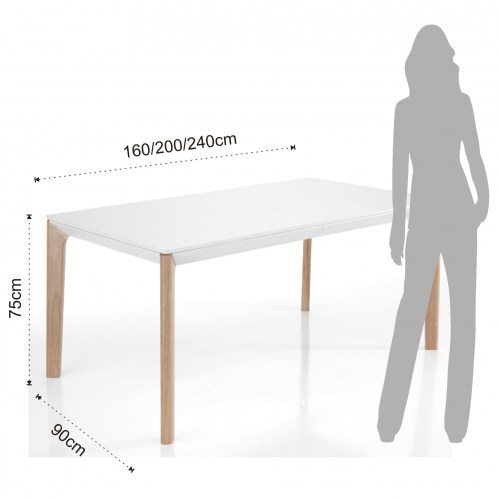 Jídelní stůl rozkládací WARM 160-240cm TOMASUCCI