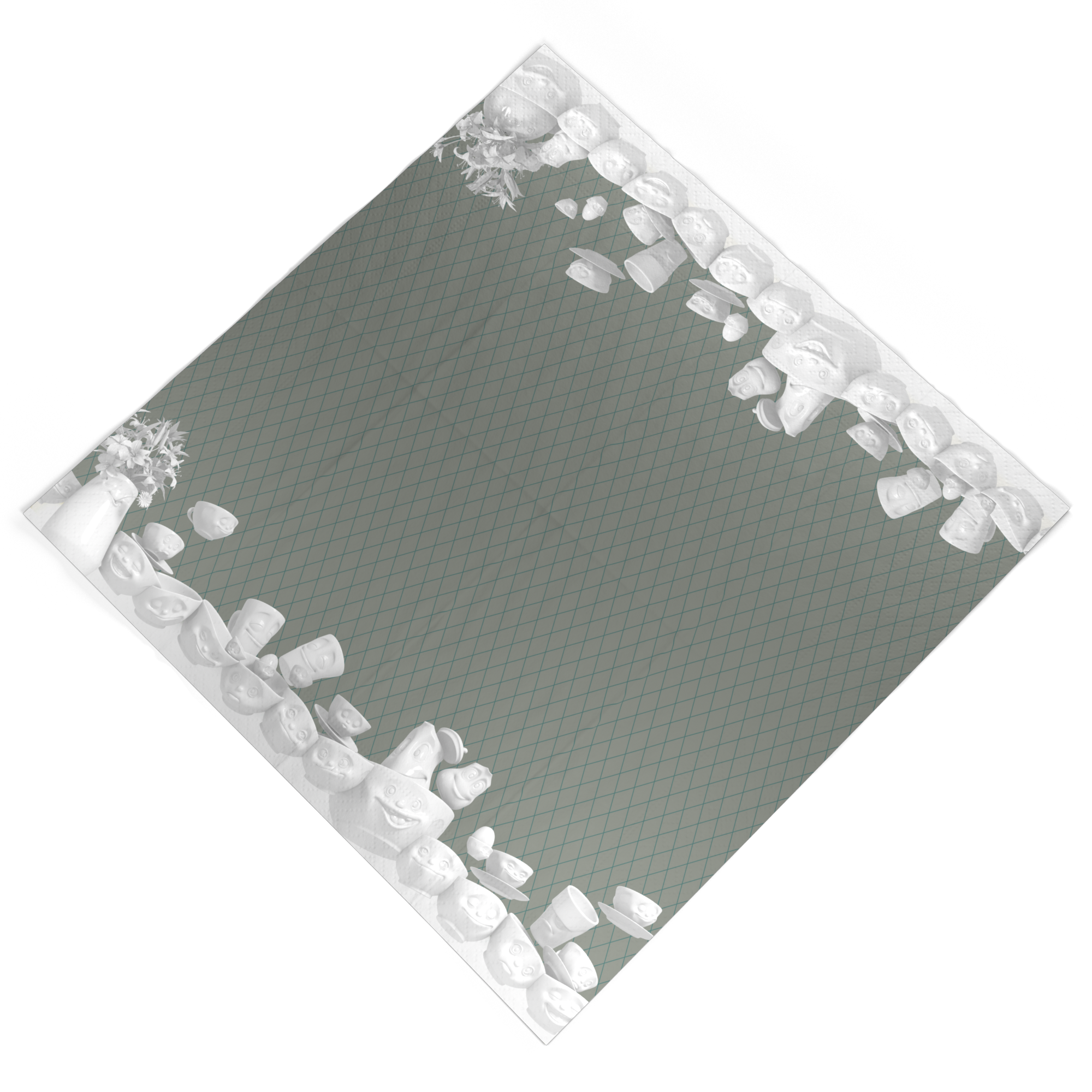 Bufetové ubrousky Full Bloom Festoon 33x33cm 16ks 58products/Tassen