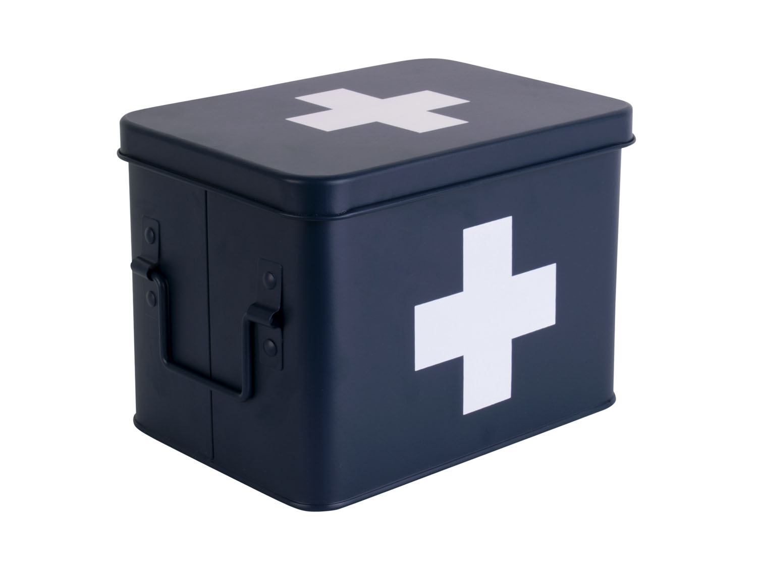 Lékárnička kovová M tmavě modrý Present Time