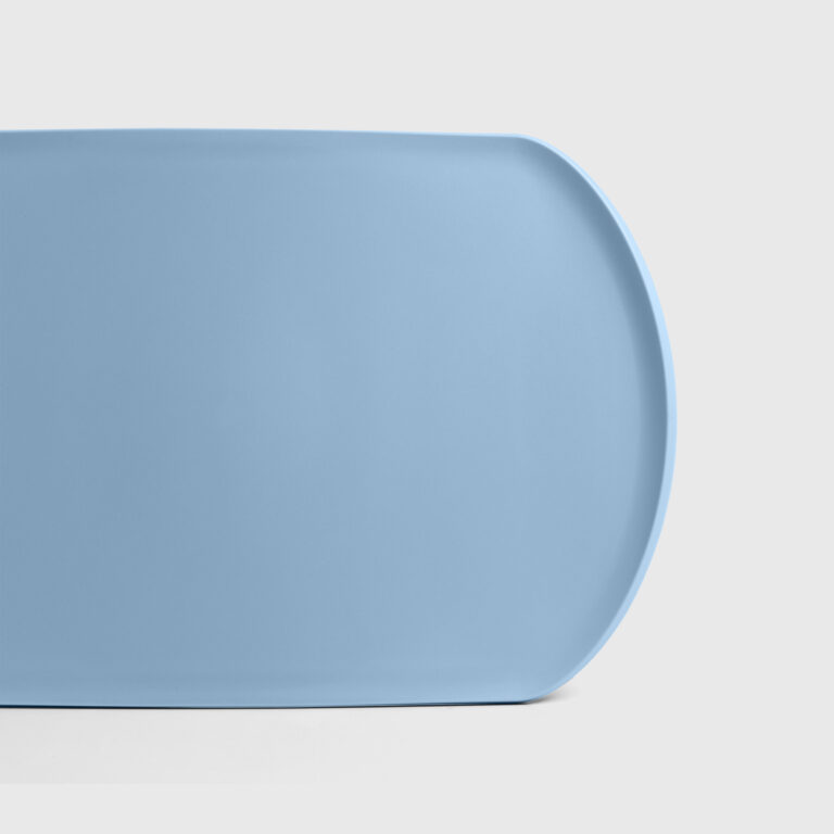 Prkénko s okrajem a protiskluzem 35cm Skateboard modré Blim+
