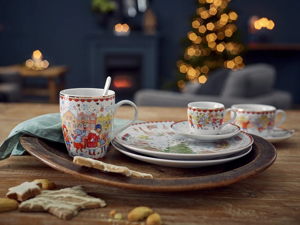 Porcelánový svícen na čajovou svíčku, Vánoční světýlka 2024, 6,5 cm Rosenthal