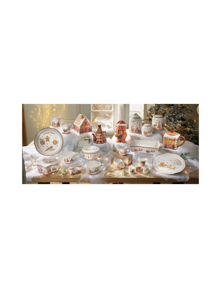 Set 4 kusů pohárků na presso s vánočním motivem GingerBread BRANDANI