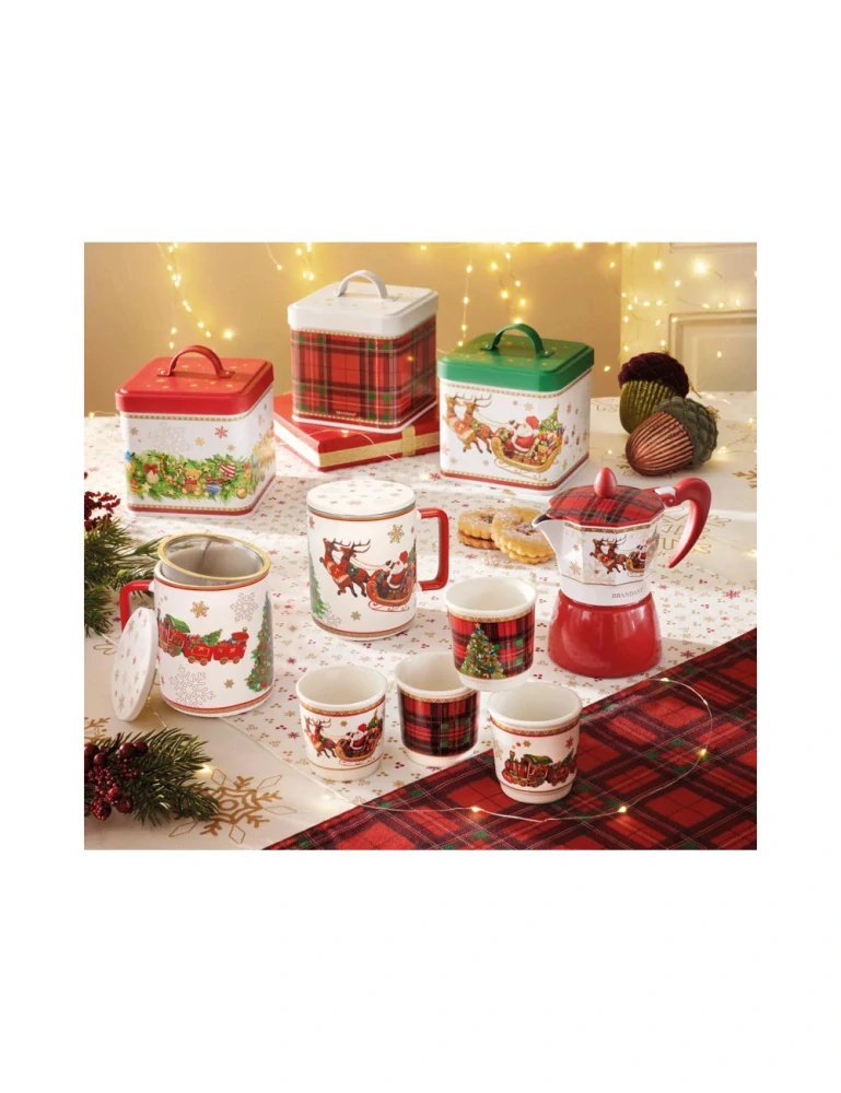 Porcelánová sada hrnků 4ks na kávu CHRISTMAS BRANDANI