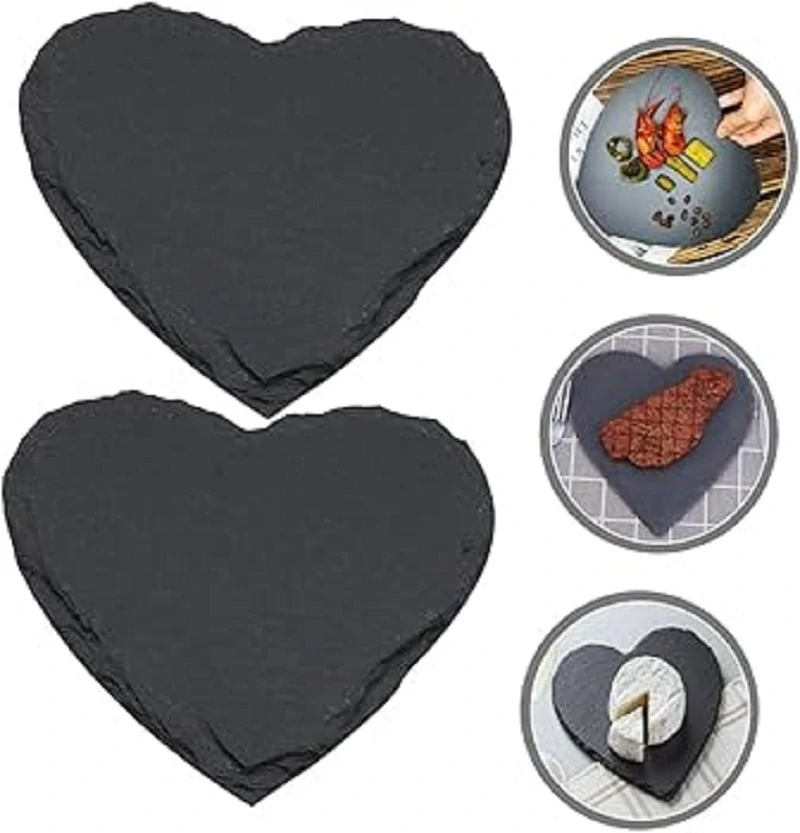 Talíř / prkénko z břidlice ve tvaru srdce 30cm BRANDANI