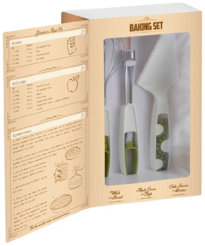Dárkový set- metla na šlehání, odstranovač jadřinců, servírovací lopatk Baking set VacuVin