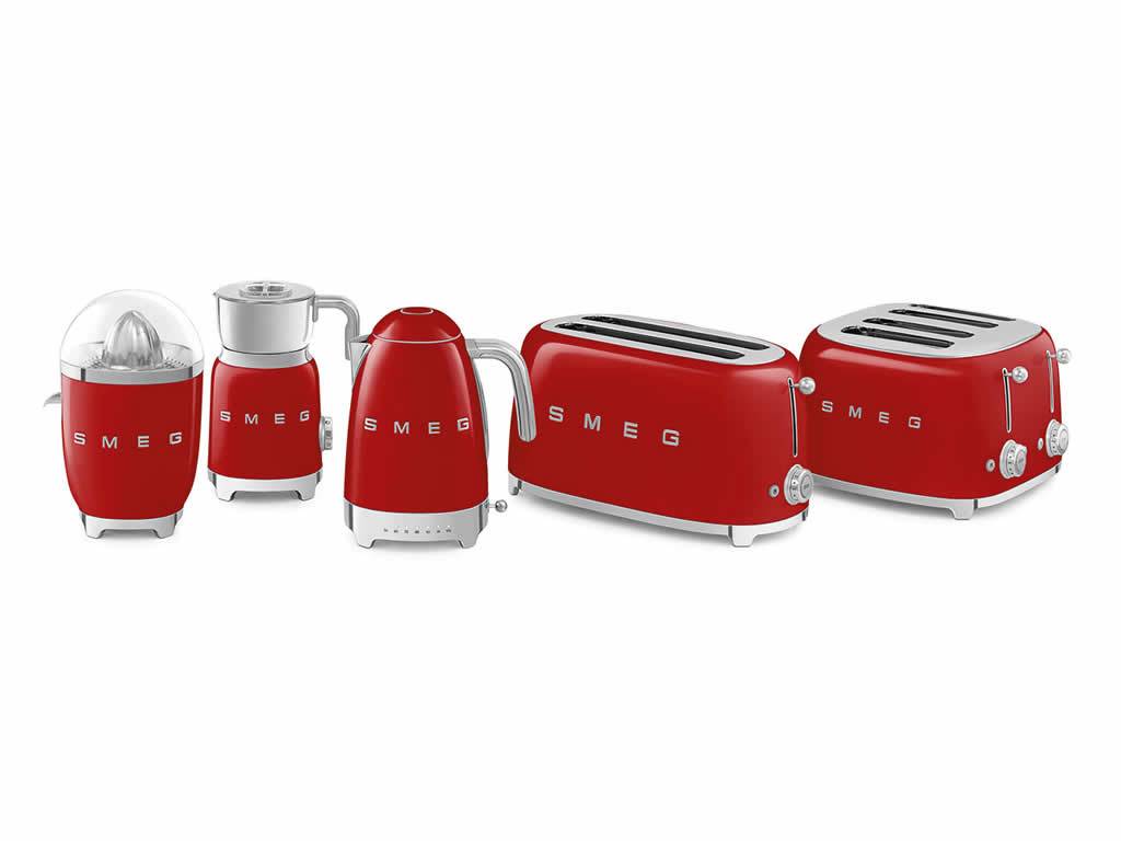 Rychlovarná konvice Smeg 50´s Retro Style s regulací teploty, červená