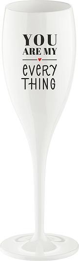 CHEERS NO.1 YOU ARE MY EVERY THING, sklenice na sekt 100ml KOZIOL, bílá