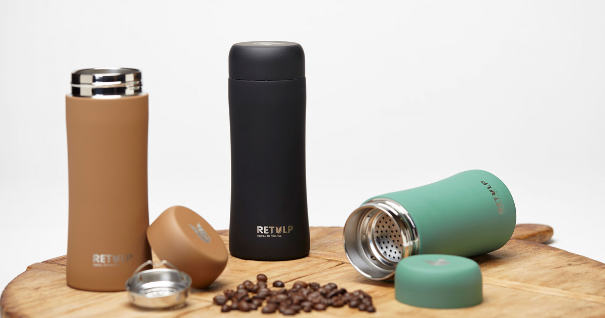 Termo láhev se sítkem TUMBLERS bílá 300ml RETULP