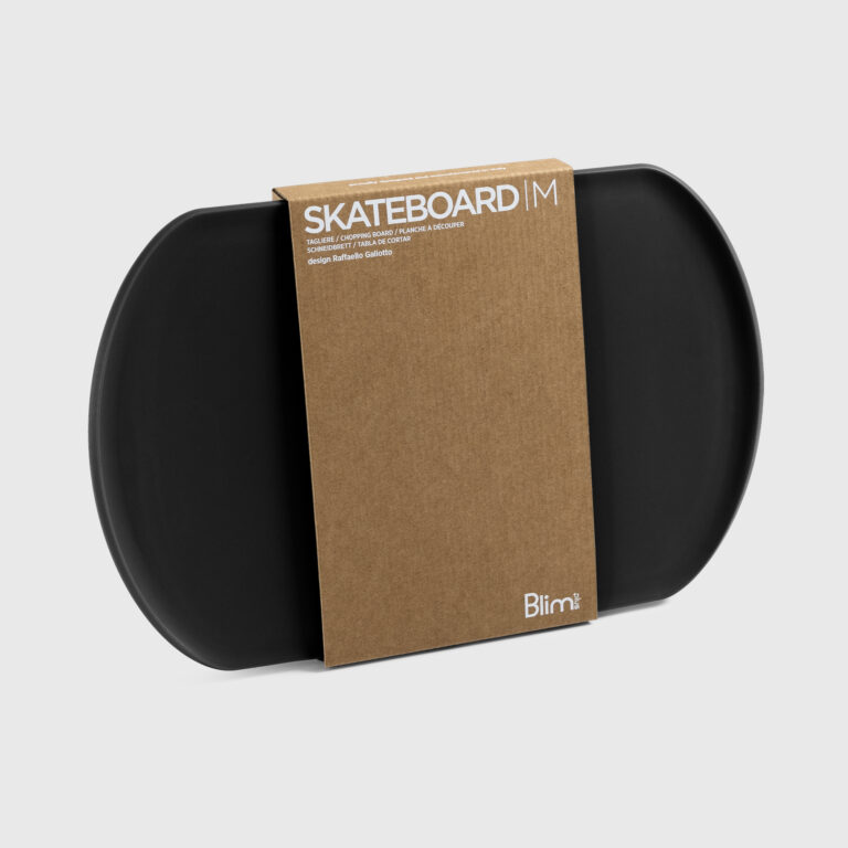 Prkénko s okrajem a protiskluzem 35cm Skateboard černé Blim+