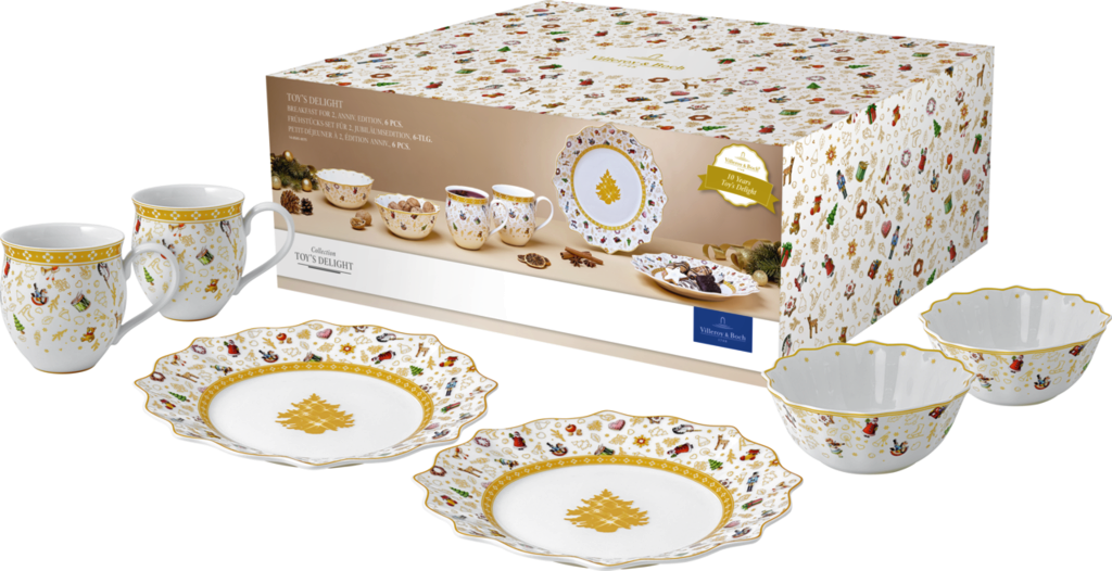 Snídaňová sada, bílá/žlutá, 6 ks Toy´s Delight výroční edice Villeroy & Boch