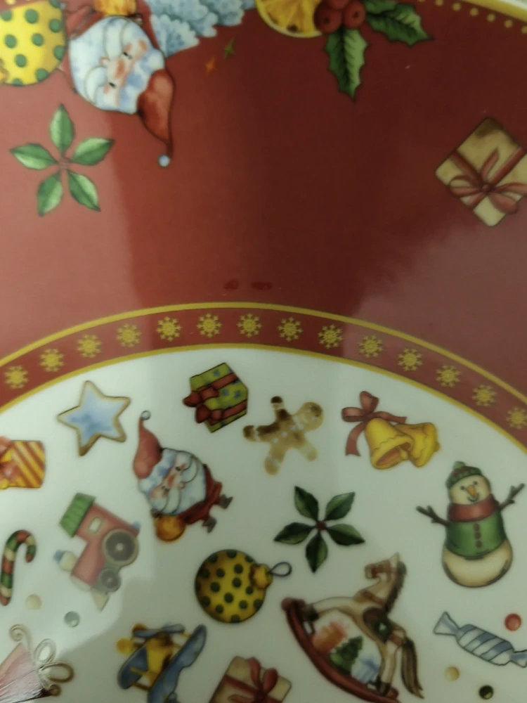 vada-Talíř/tác na cukroví 30,5 cm CHICCHI E BALOCCHI červený BRANDANI