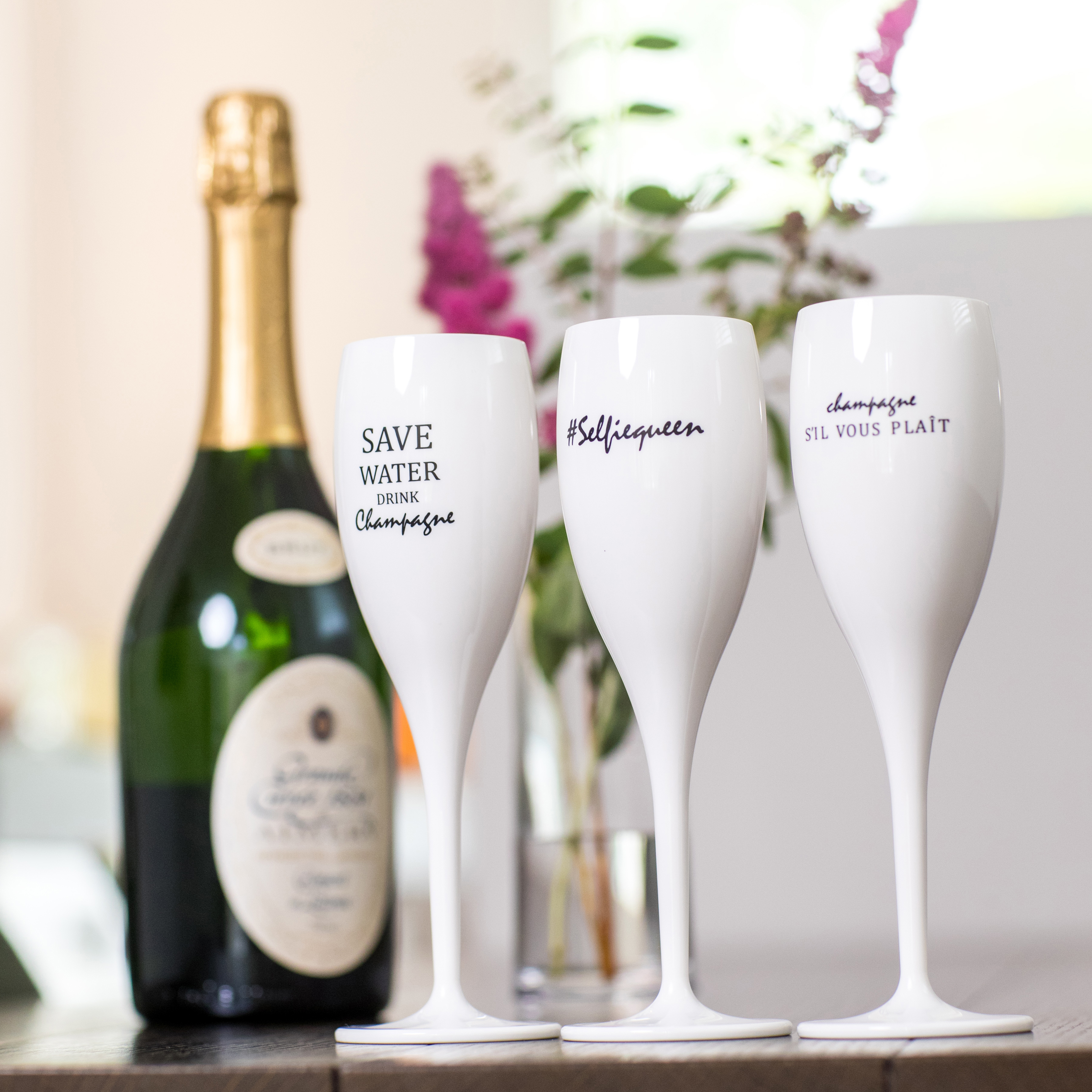 CHEERS NO.1 SELFIEQUEEN, sklenice na sekt 100ml KOZIOL