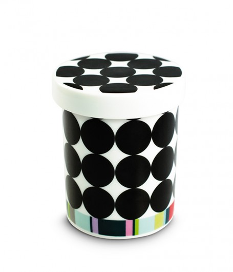 Porcelánová dóza/ hrnek s víkem/podšálkem Scoop REMEMBER