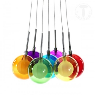 Lustr 7 světel SPHERES COLORS TOMASUCCI