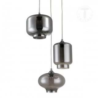 Lustr 3 světla SAKY SMOKED MIRROR TOMASUCCI