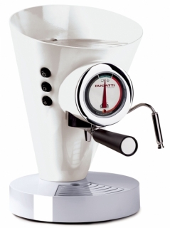 Kávovar, pressovač Diva EVOLUTION bílý Bugatti + dóza na kávu KOZIOL