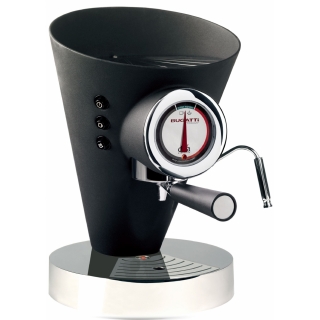Kávovar, pressovač Diva EVOLUTION černý Bugatti + dóza na kávu KOZIOL