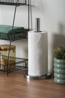 Stojan na papírové utěrky, toalenií papír Kitchen Roll Holder Clean, nerez Present Time