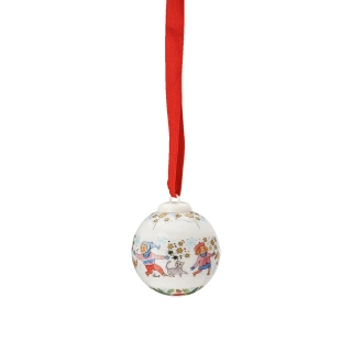Porcelánová ozdoba mini koule motiv Veselé děti, Christmas Sounds, Ø 4,5 cm Rosenthal