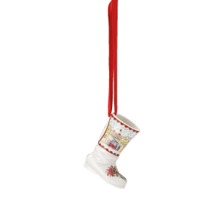 Porcelánová mini bota motiv Tramvaj, Christmas Sounds,5 cm Rosenthal