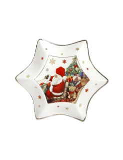 Servírovací tác na cukroví hvězda CHRISTMAS 21cm Brandani