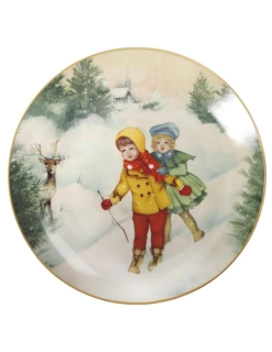 Tác na cukroví Děti na lyžích 30cm Cuccioli Brandani