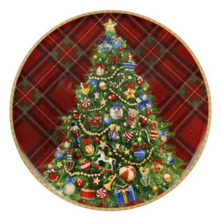 Porcelánový tác na cukroví CHRISTMAS strom 30cm BRANDANI