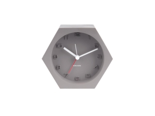 Budík Hexagon Concrete šedohnědý Karlsson *