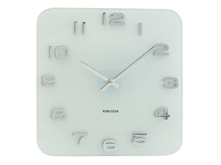 Nástěnné hodiny Vintage 35 cm mléčné sklo Karlsson